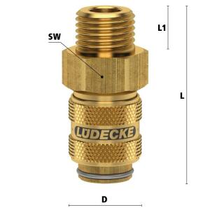 Luedecke ESMLA 18 A - Series ESMLA DN 5 - Couplings with...