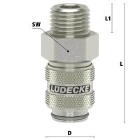 Luedecke ESMNLA 18 A - Série ESMLA DN 5 - Raccords avec fileté mâle
