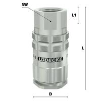 Luedecke ESCBN9 12 IAB - Series ESCBN DN 9 - Couplings with straight female thread