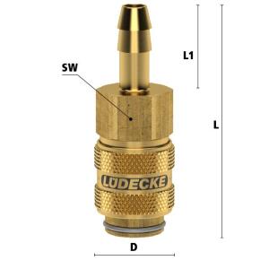 Luedecke ESMLA 6 T - Serie ESMLA DN 5 - Racores con...