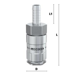 Lüdecke ESCBE6 9 TLAB - Serie ESCBE DN 6 -...