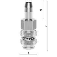 Luedecke ESME 10 TAB - Serie ESME DN 5 - Racores con Portamangueras