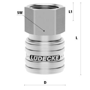 Lüdecke ESEG 38 IAB - Serie ESE DN 7.2 - Kupplungen...