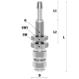 Luedecke ESMCE 4 TSVO - Serie ESMCE DN 2.7 - Raccordi con...