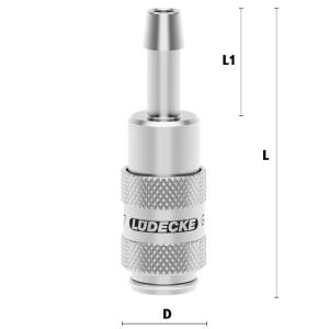 Luedecke ESMCE 4 TO - Serie ESMCE DN 2.7 - Raccordo con...