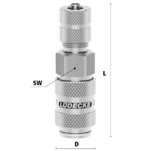 Luedecke ESMCE 34 TQO - Serie ESMCE DN 2.7 - Raccordi con...