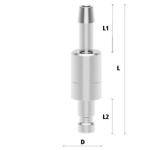 Luedecke ESMCE 3 SAB - ESMCE DN 2.7 series - Plug with hose barb