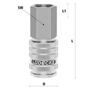 Luedecke ESIE 14 I - Serie ESIE DN 7.8 - Racores con...