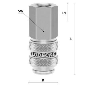 Luedecke ESME 14 IAB - Serie ESME DN 5 - Racores con rosca interior