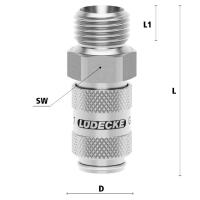 Luedecke ESMCE 18 A - ESMCE Serie DN 2.7 - Racores con rosca exterior