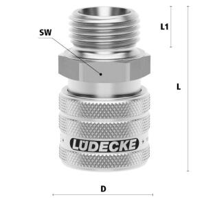 Lüdecke ESER 38 A - Serie ESE DN 7.2 - Kupplungen...