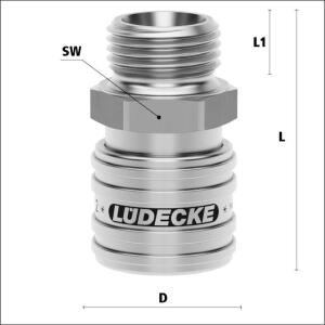 Lüdecke ESEG 14 AO - Serie ESE DN 7.2 - Kupplungen...