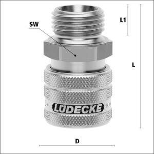 Lüdecke ESER 14 AO - Serie ESE DN 7.2 - Kupplungen...