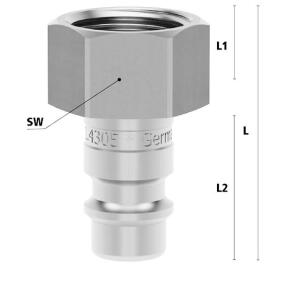Luedecke ESE 38 NI - Series ESE DN 7.2 - Plug with female...