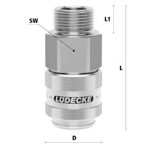 Lüdecke ESGE 10 AAB - Serie ESGE DN 19 - Kupplungen...