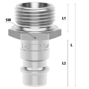 Luedecke ESE 38 NA - Series ESE DN 7.2 - Plug with male...