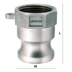 Luedecke 250-A-SS - Male parts with female thread and...