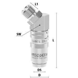 Luedecke ESHMTE14AL45 - Serie ESHMTE DN 6 - Raccordo con...