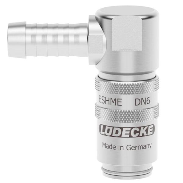 Lüdecke ESHME 9 TL-90AB - Serie ESHME DN 6 - Kupplungen mit 90° Standard-Schlauchtülle