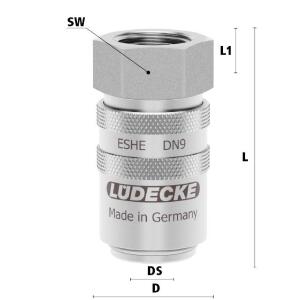 Luedecke ESHE 14 I - Serie ESHE DN 9 - Racores con rosca...