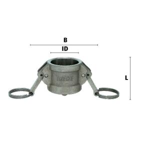 Luedecke 200-DC-SS-BU - Nut part caps (DIN EN 14 420-7...