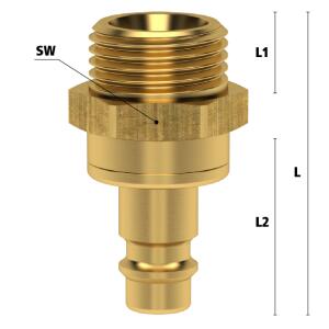Ludecke ES 18 NAAB - Series ES DN 7.2 - Plug Nipple with...