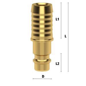 Ludecke ES 6 S - Series ES DN 7.2 - Plug Nipple with Hose...