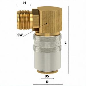 Ludecke ESH 1615 A-90S - Serie ESH DN 9 - Innesto con...
