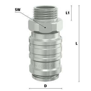 Ludecke WPI 12 AAB - Racores WaterProfi con rosca macho
